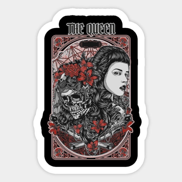 The Tattooed Queen - Gothic Heavy Metal Sticker by WizardingWorld